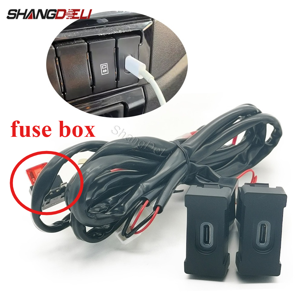 Phone Accessories Types - 1PC 車デュアルタイプ C PD 充電インターフェース電話充電器アダプターソケット 12V/24V