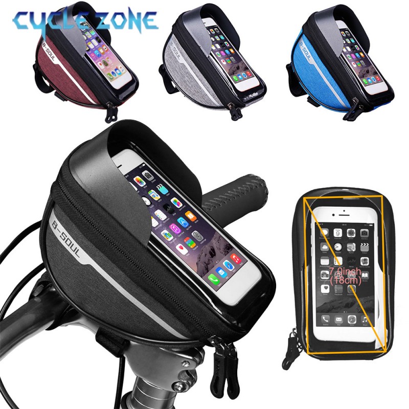 Phone Zone Accessories - マウンテンバイクバッグタッチスクリーンサイクリングハンドルバー電話ホルダーバッグバイクバッグ自転車電話収納バッグサイクリングアクセサリー
