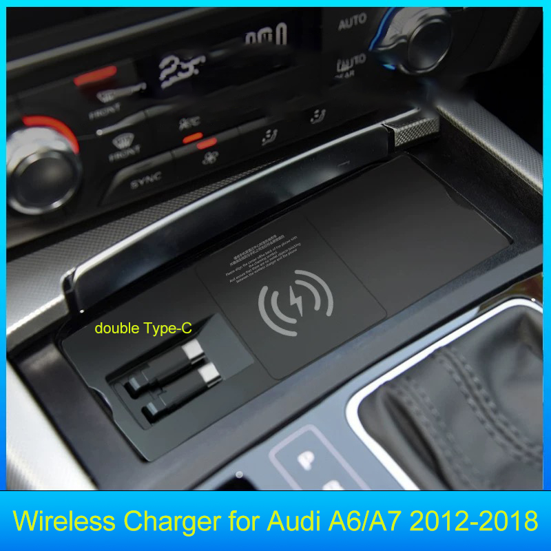 Phone Accessories Types - アウディ A6L A7 C7 ワイヤレス充電プレート 2012-2018