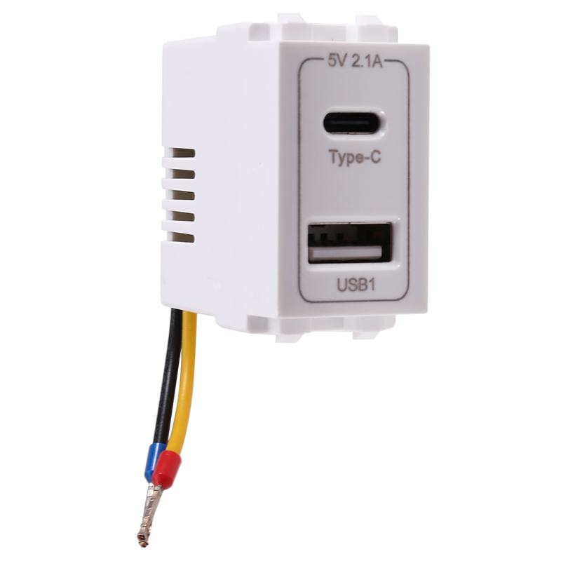 Phone Accessories Types - ABVO-新しい 5V 2.1A USB Type-C デュアルポート電源モジュール