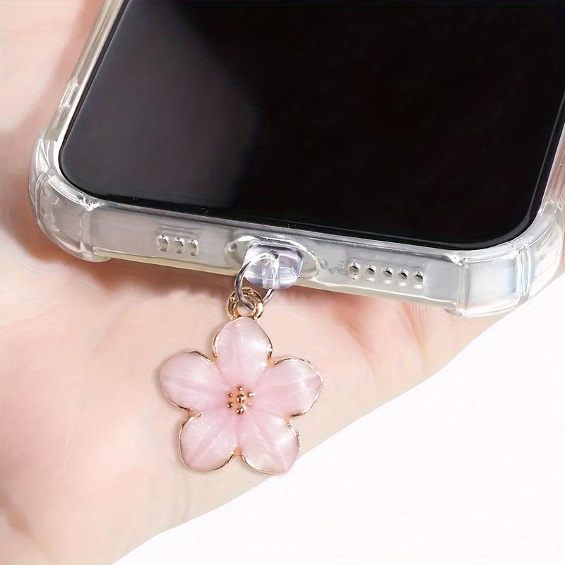 Phone Accessories Types - 桜の花電話ダストプラグアクセサリー装飾ぶら下げペンダント Iphone 用 Type-C 充電ポート