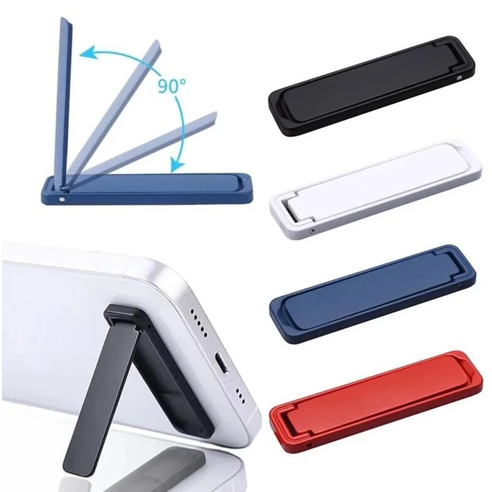 Phone Accessories Quotes - ミニフリップ合金電話ホルダー超薄型バックステッカー目に見えない折りたたみ式携帯電話ブラケット携帯電話用ポータブルデスクトップスタンド