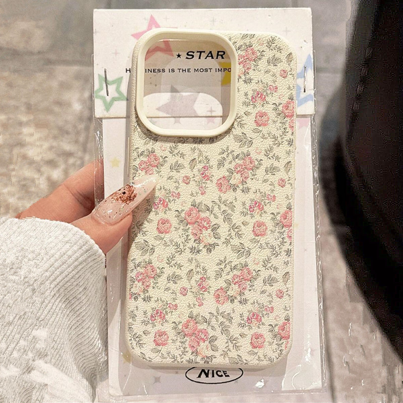 Phone Accessories For Girls - 愛らしい女の子の花柄ホワイトクラシックソフトフォンケース iPhone 17 Pro Max 16