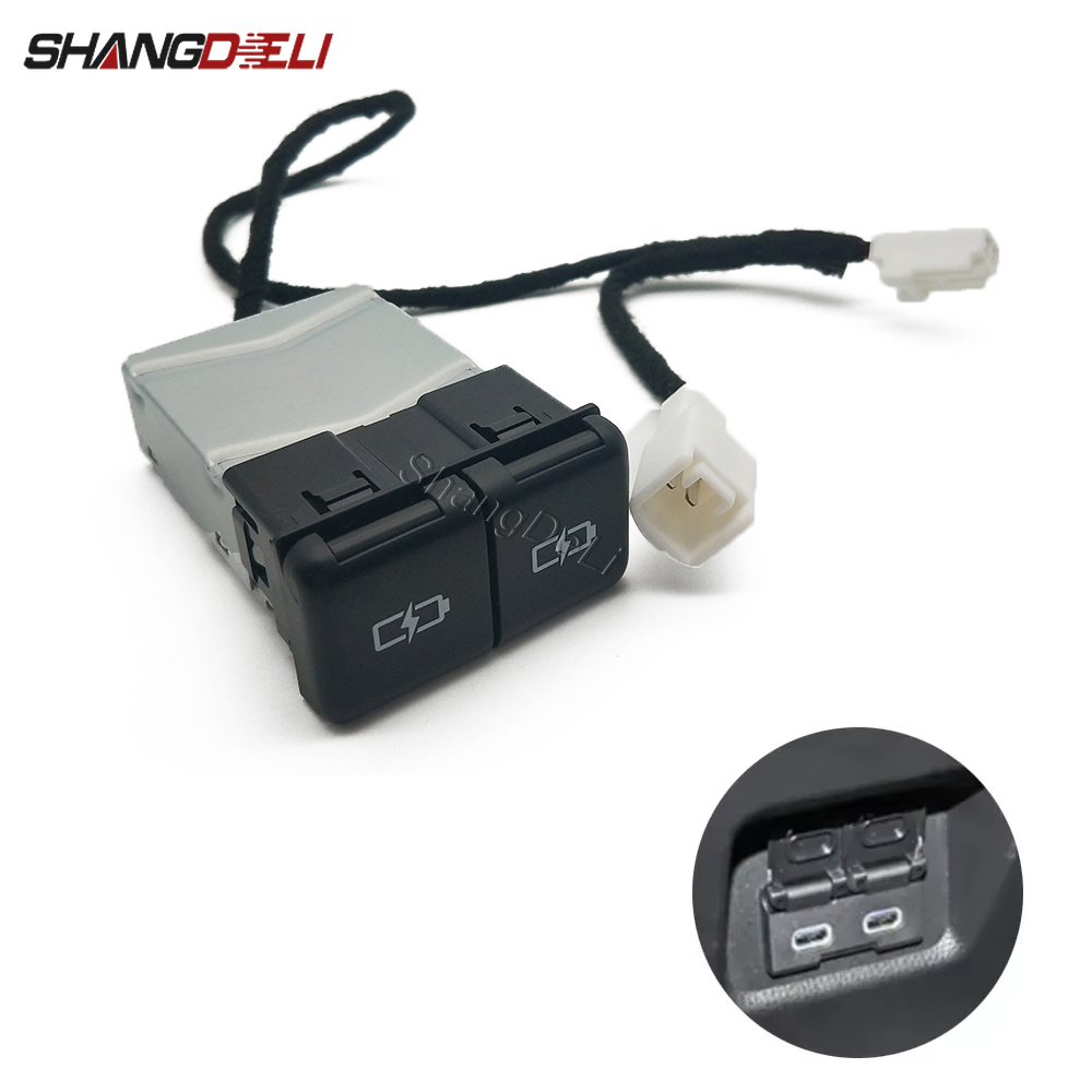 Phone Accessories Types - Cタイプカー充電器,PD急速充電,電話充電インターフェースアダプター,Camry Avalon Highlander Levin rav4用アクセサリー
