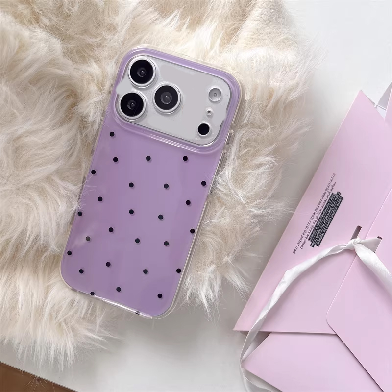 韓国のインスタ映え女子向けシンプルな紫の水玉模様のかわいい漫 - Phone Accessories For Girls のレビューと価格