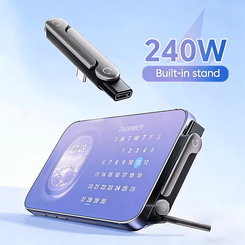 240W タイプCアダプター急速充電90 °   エルボーブ - Fast Charging Cable のレビューと価格