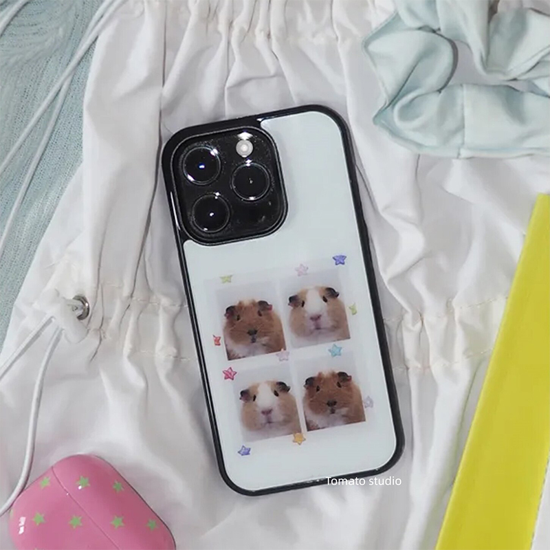 韓国風モルモットヘッドステッカー付きiPhoneケース iP - Phone Accessories Quotes のレビューと価格