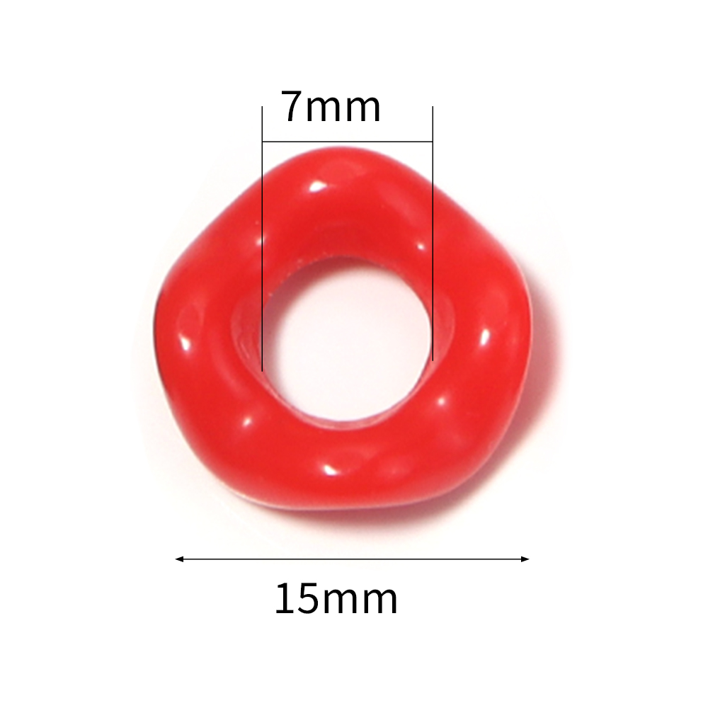 100個/ロット カラフルウェーブリング アクリルビーズ ド - Phone Accessories Jewelry のレビューと価格