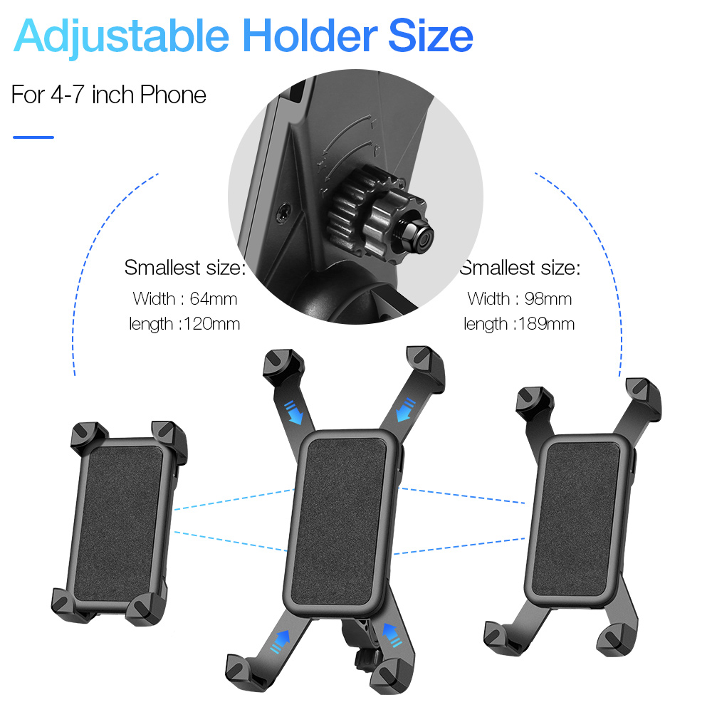 360 °   調整可能な自転車電話マウントユニバーサル自転 - Phone Zone Accessories のレビューと価格