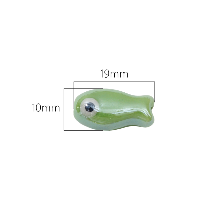10 個ヴィンテージ魚セラミックビーズカラフルなルーススペー - Phone Accessories Jewelry のレビューと価格