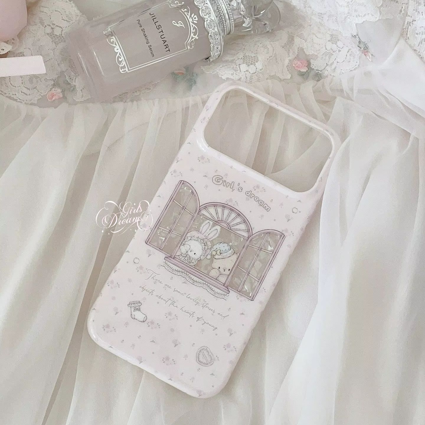 可愛いウサギと花柄のピンクY2Kガールズドリームフォンケース - Phone Accessories For Girls のレビューと価格
