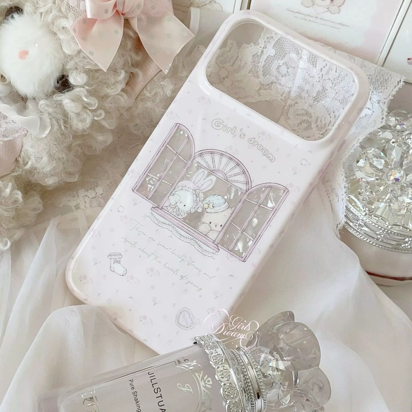 可愛いウサギと花柄のピンクY2Kガールズドリームフォンケース - Phone Accessories For Girls のレビューと価格
