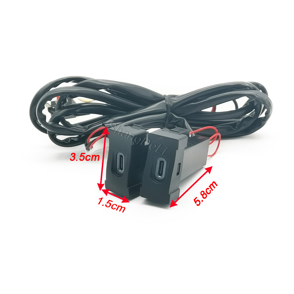 1PC 車デュアルタイプ C PD 充電インターフェース電話 - Phone Accessories Types のレビューと価格