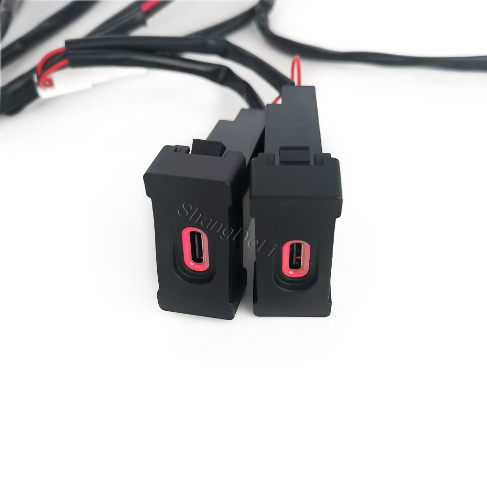 1PC 車デュアルタイプ C PD 充電インターフェース電話 - Phone Accessories Types のレビューと価格
