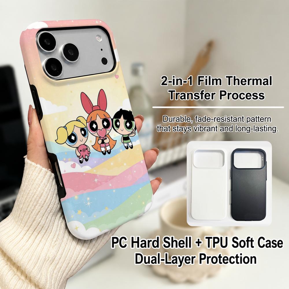 アニメ「パワーパフ・ガールズ」スマホケース フィルム素材 2 - Phone Accessories For Girls のレビューと価格