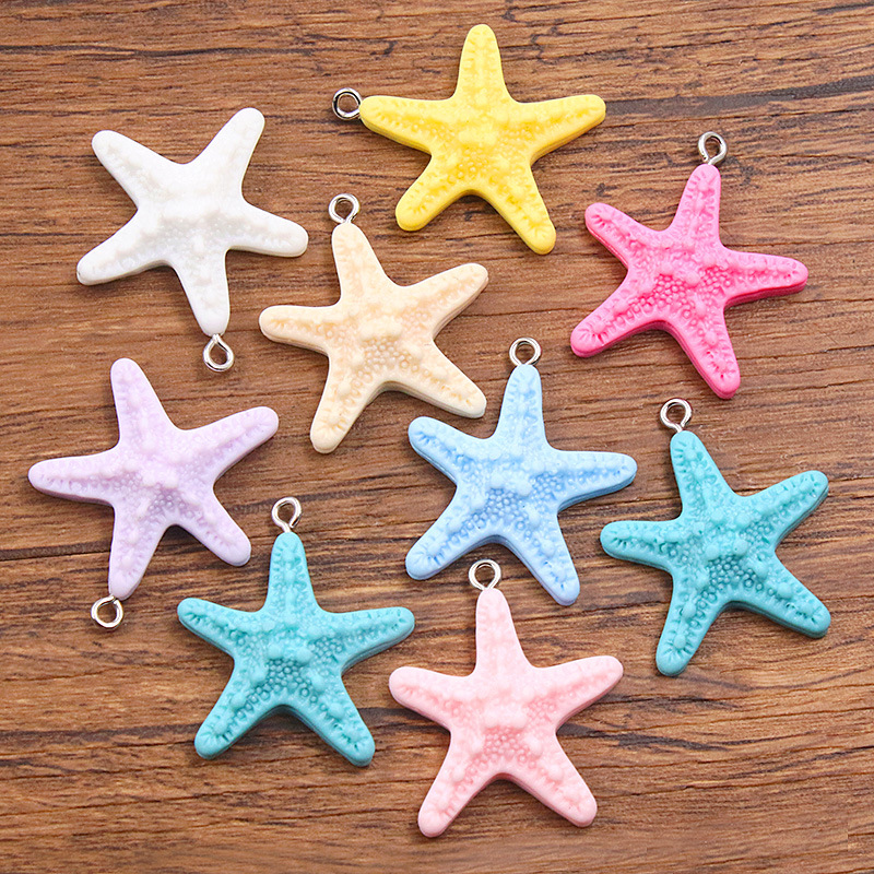 10 個ドーパミンカラーヒトデ樹脂チャームオーシャンペンダン - Phone Accessories Jewelry のレビューと価格