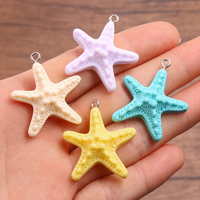 10 個ドーパミンカラーヒトデ樹脂チャームオーシャンペンダン - Phone Accessories Jewelry のレビューと価格