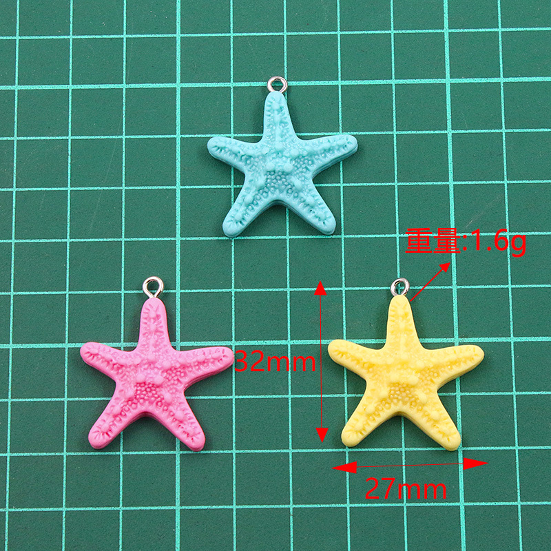 10 個ドーパミンカラーヒトデ樹脂チャームオーシャンペンダン - Phone Accessories Jewelry のレビューと価格