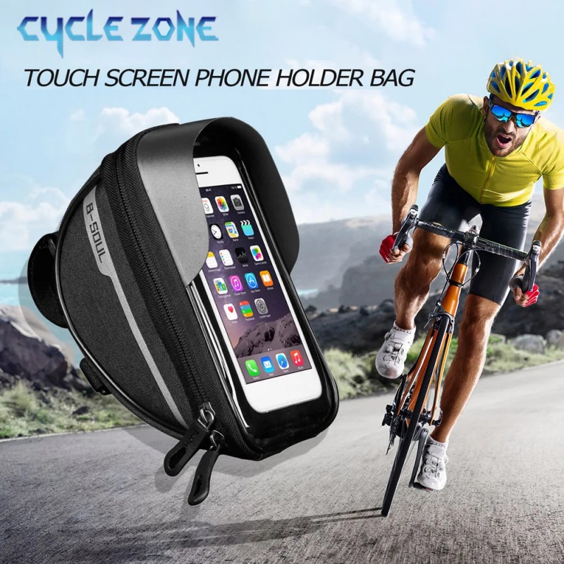 マウンテンバイクバッグタッチスクリーンサイクリングハンドルバ - Phone Zone Accessories のレビューと価格