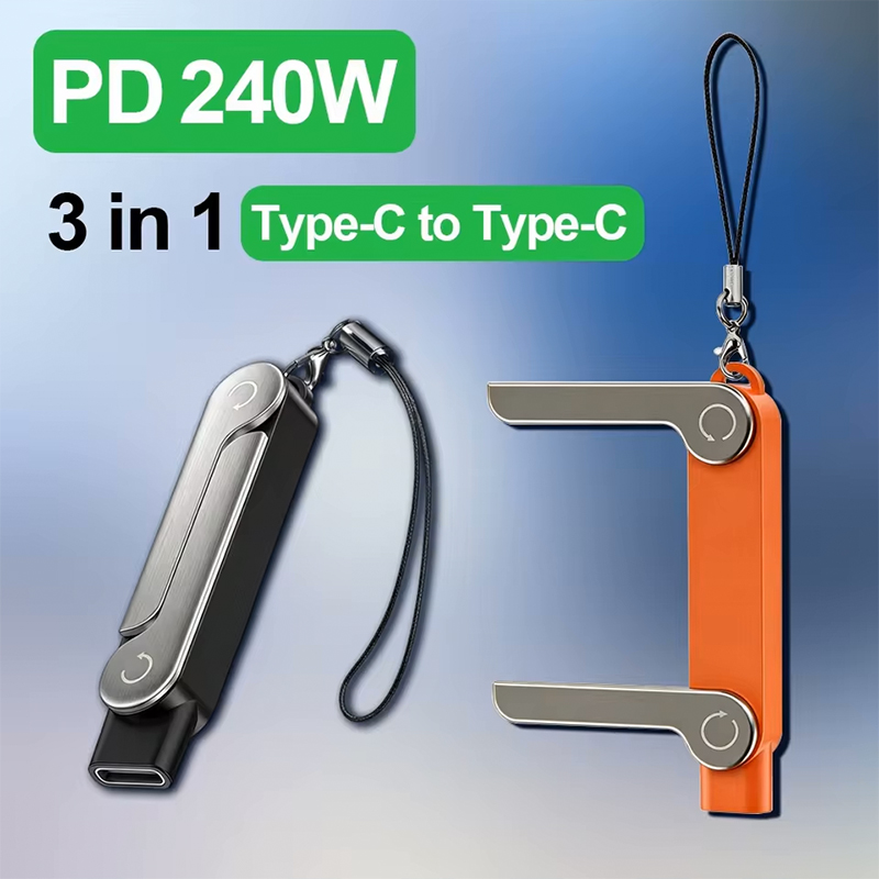 フラットタイプC型携帯電話充電ブラケットアダプター 240W - Fast Charging Cable のレビューと価格