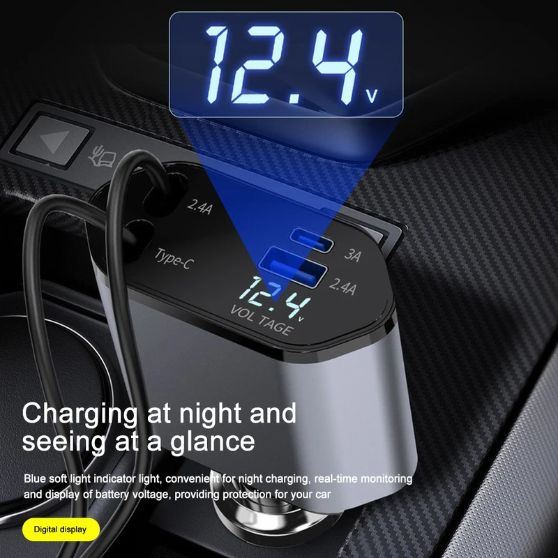 IPhone,Huawei, Samsung用の格納式カーチ - Fast Charging Cable のレビューと価格