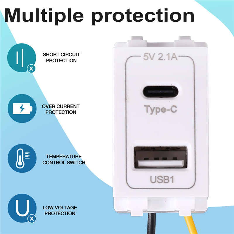 ABVO-新しい 5V 2.1A USB Type-C デュ - Phone Accessories Types のレビューと価格