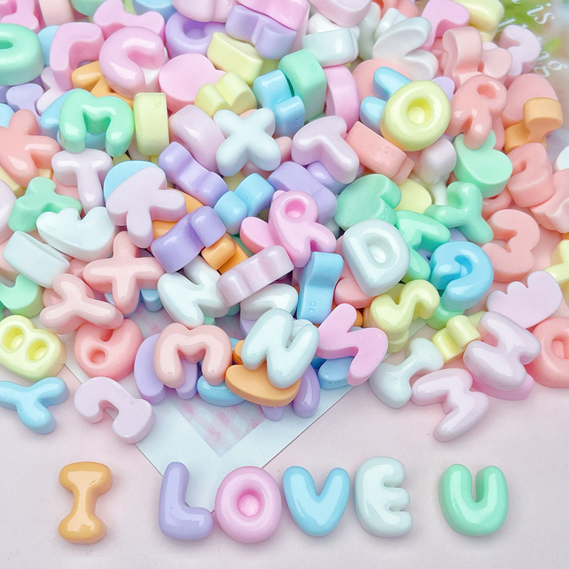New20個入り ミニレター 混合樹脂アクセサリー ABCD - Phone Accessories Jewelry のレビューと価格