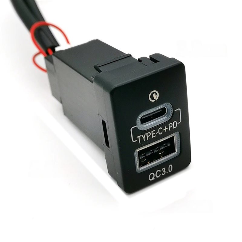ケーブルアクセサリー ブルーライト 車載QC3.0 USB  - Phone Accessories Types のレビューと価格