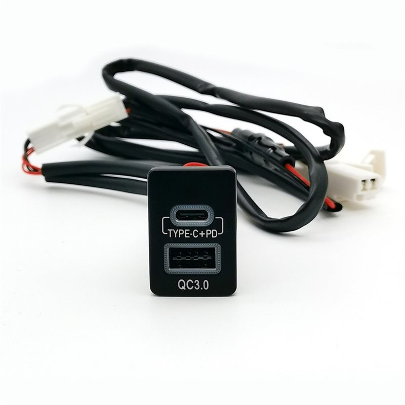 ケーブルアクセサリー ブルーライト 車載QC3.0 USB  - Phone Accessories Types のレビューと価格