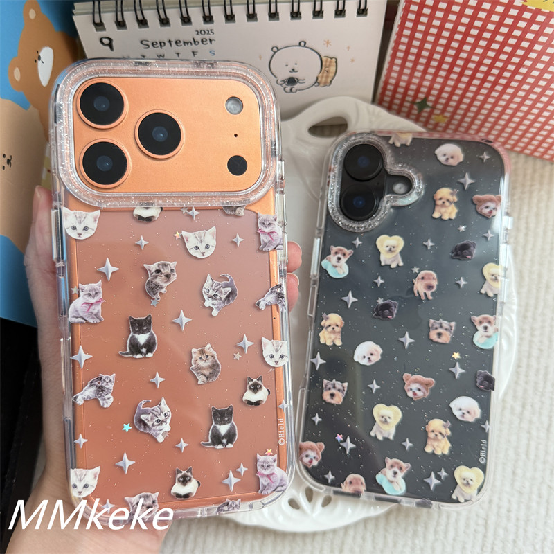 韓国製フルスクリーン子猫子犬スタースターY2Kガールフォンケ - Phone Accessories For Girls のレビューと価格