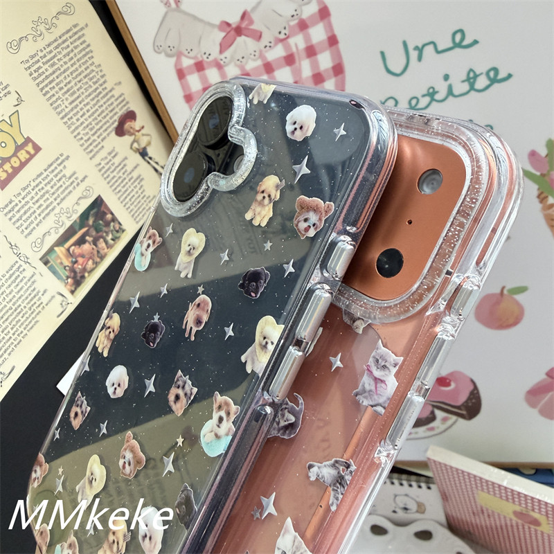 韓国製フルスクリーン子猫子犬スタースターY2Kガールフォンケ - Phone Accessories For Girls のレビューと価格