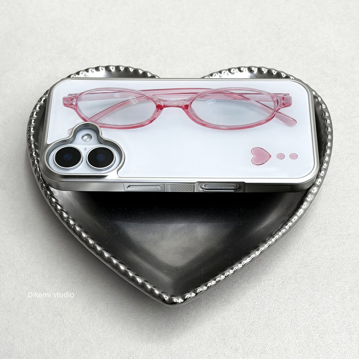 韓国の女の子らしいピンクのメガネとハートが可愛いスマホケース - Phone Accessories For Girls のレビューと価格
