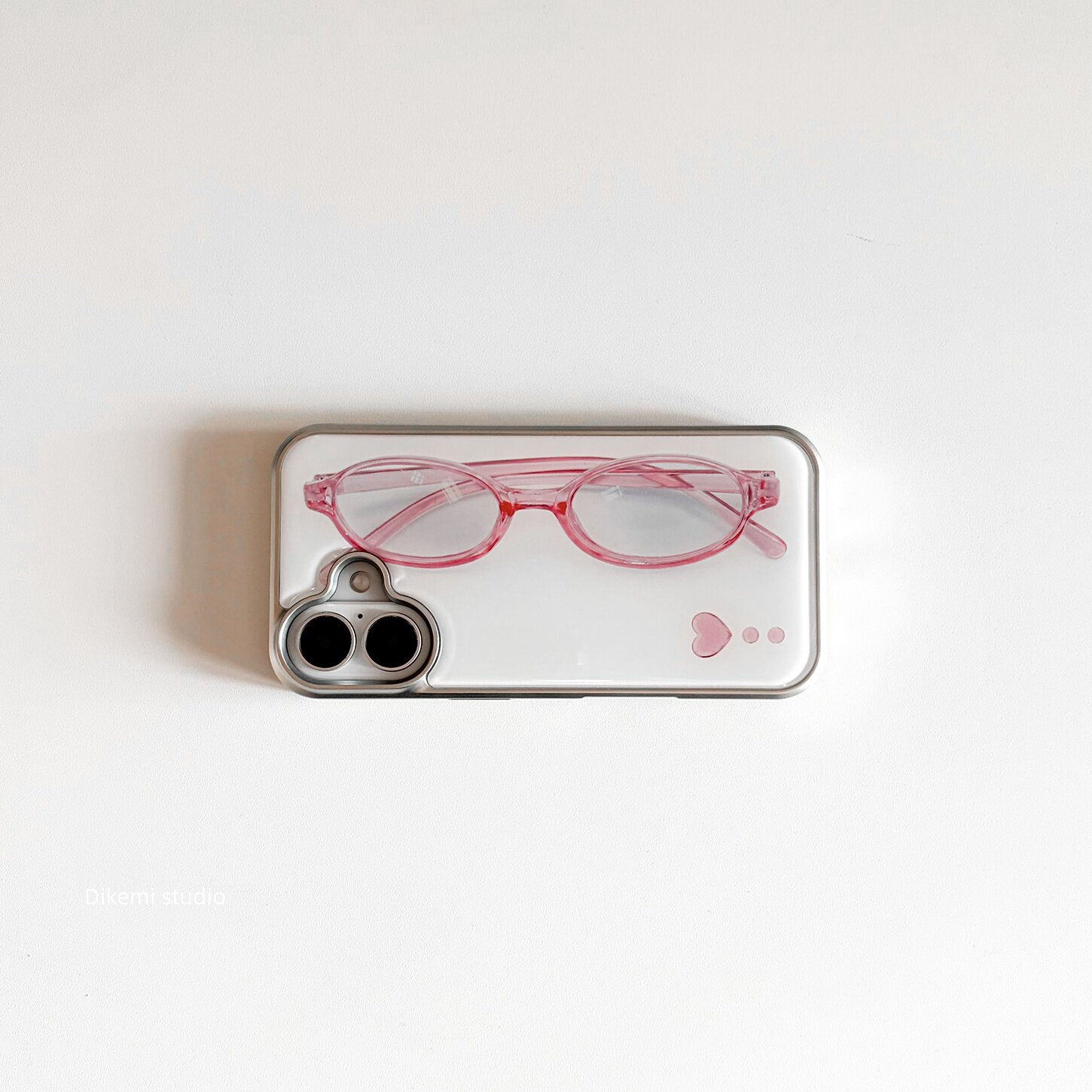 韓国の女の子らしいピンクのメガネとハートが可愛いスマホケース - Phone Accessories For Girls のレビューと価格