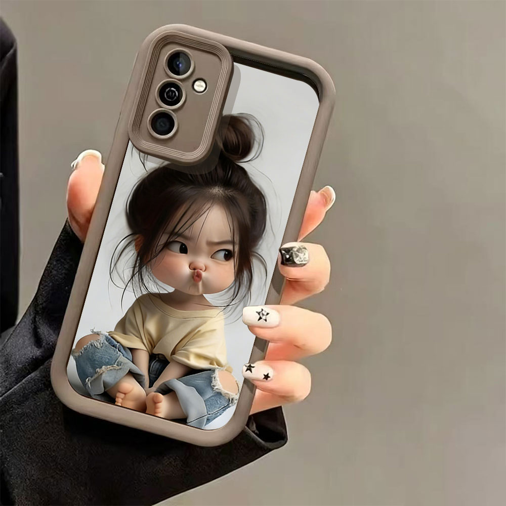 ミートボールヘッドガールシリコン耐衝撃スマホケース Sams - Phone Accessories For Girls のレビューと価格