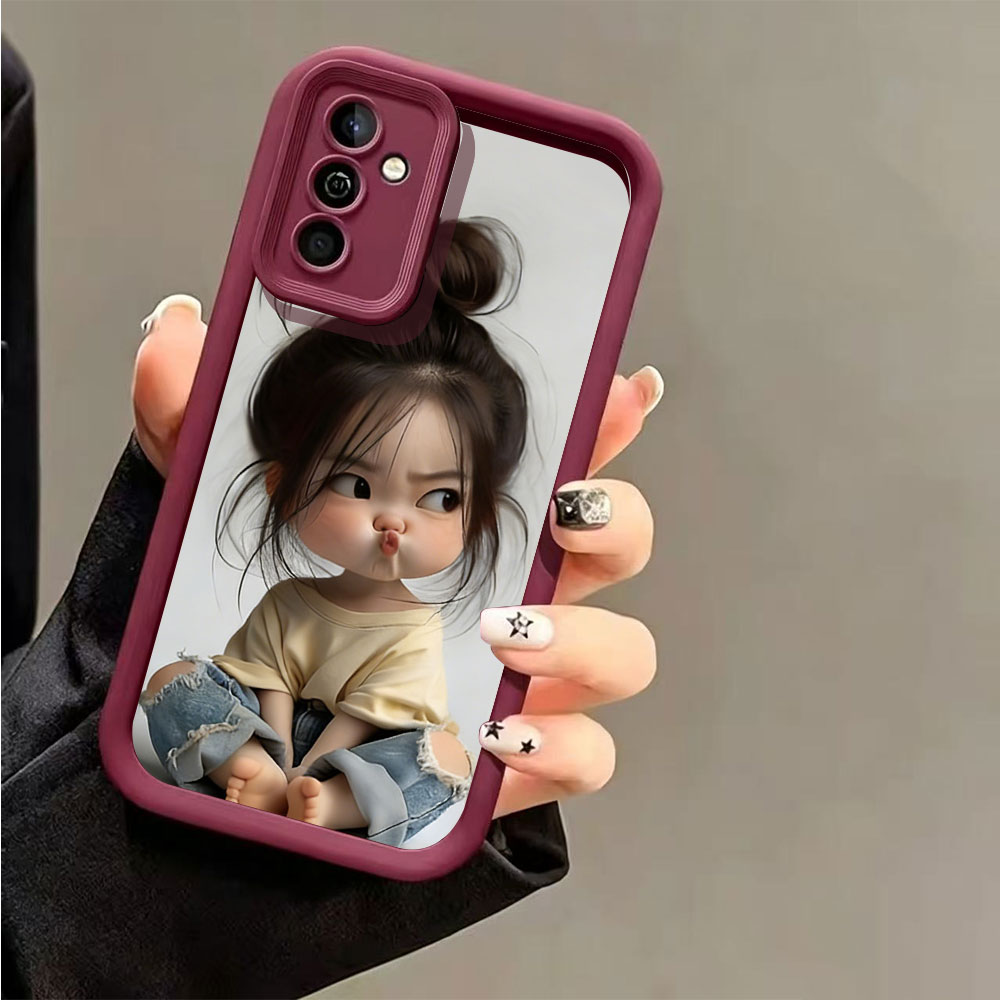 ミートボールヘッドガールシリコン耐衝撃スマホケース Sams - Phone Accessories For Girls のレビューと価格