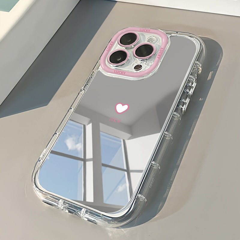 ミニマリスト・ラブ・エアクッションミラー付きスマホケース i - Phone Accessories For Girls のレビューと価格