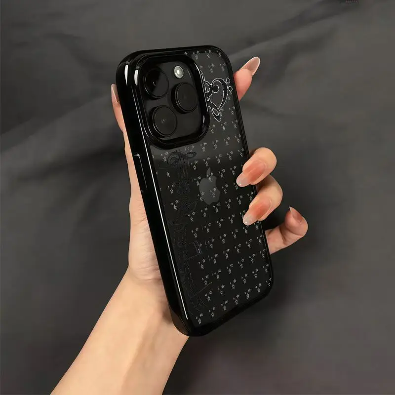新しい可愛いINS風漫画ガール音符星柄スマホケース iPho - Phone Accessories For Girls のレビューと価格