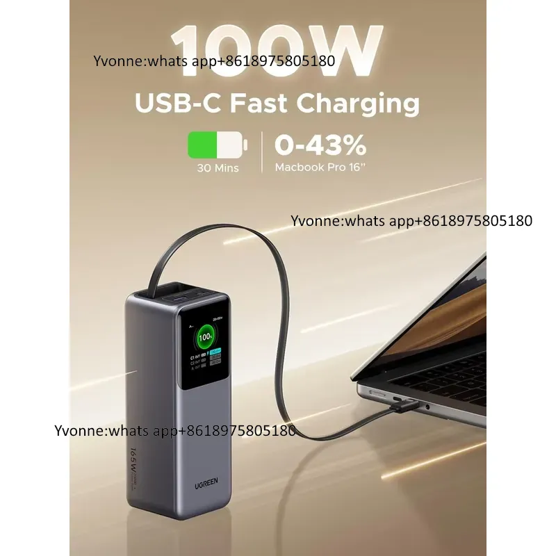 Nexode 20000mAh 165W パワーバンク US - Fast Charging Cable のレビューと価格