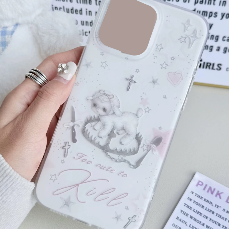 Y2K韓国風INSクリエイティブキュートピンク子羊漫画風スマ - Phone Accessories For Girls のレビューと価格