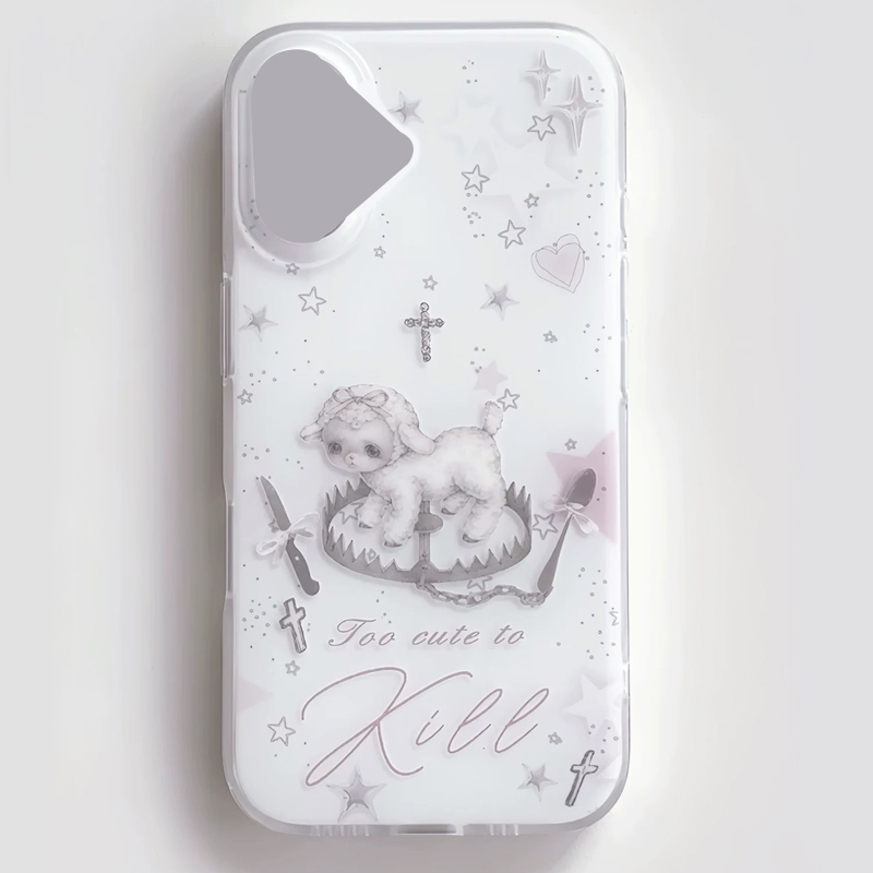 Y2K韓国風INSクリエイティブキュートピンク子羊漫画風スマ - Phone Accessories For Girls のレビューと価格