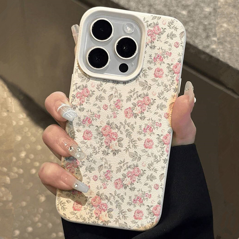 愛らしい女の子の花柄ホワイトクラシックソフトフォンケース i - Phone Accessories For Girls のレビューと価格