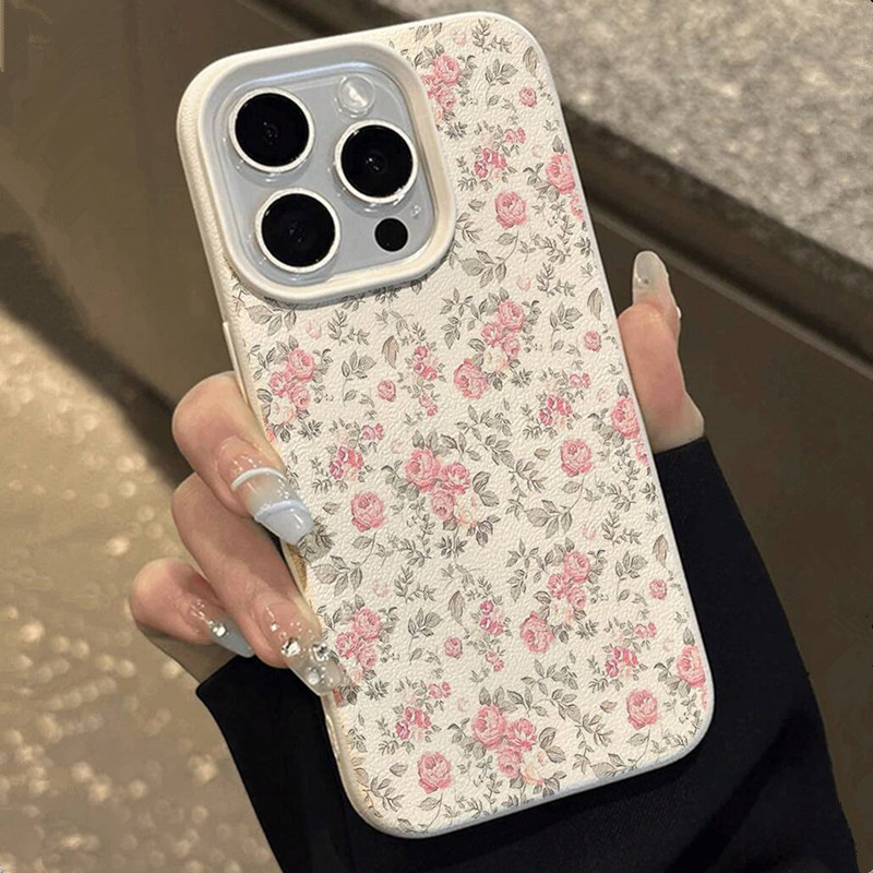愛らしい女の子の花柄ホワイトクラシックソフトフォンケース i - Phone Accessories For Girls のレビューと価格