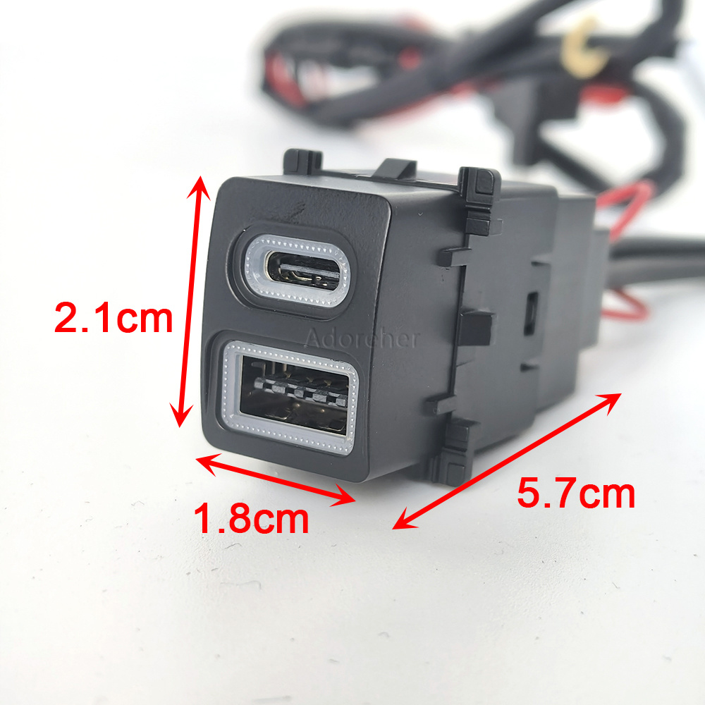改造車用USB QC3.0 Type-C PDソケット電話充 - Phone Accessories Types のレビューと価格