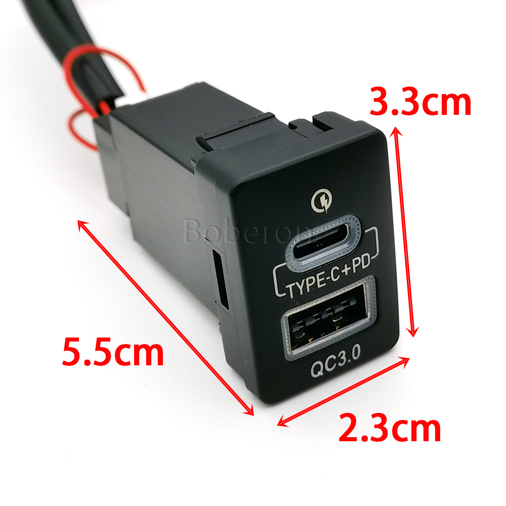 ブルーLED QC3.0 USBカーデュアルチャージャー タ - Phone Accessories Types のレビューと価格